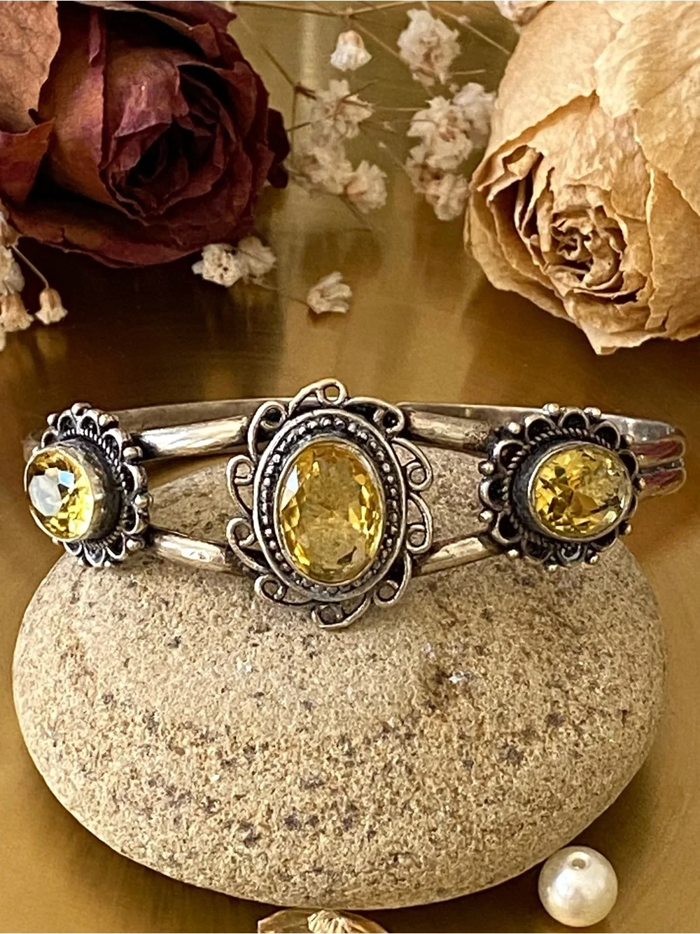 Citrine Hand Crafted Bangle